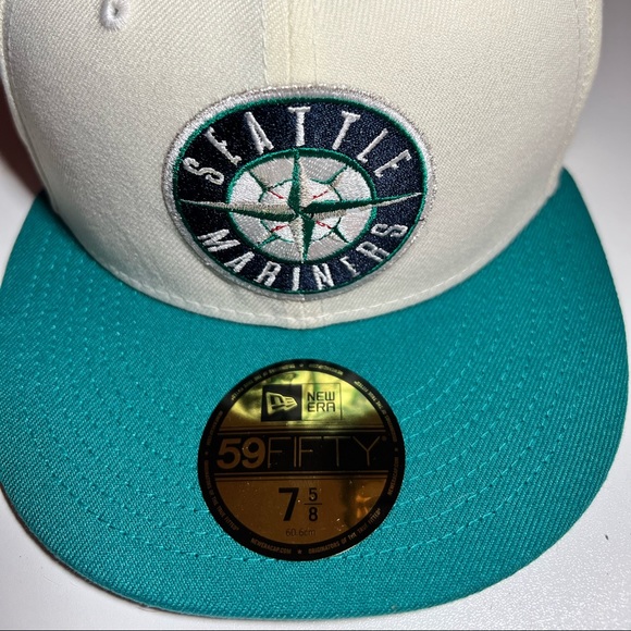 Exclusive New Era 59Fifty White Dome Seattle Mariners 35th Anniversary Patch Hat - Picture 2 of 7